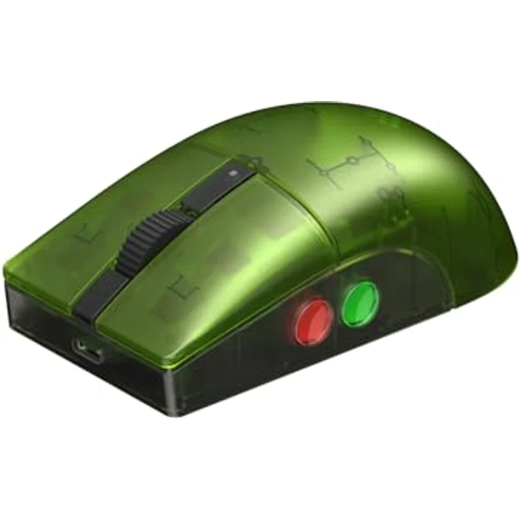 8bitdo Retro R8 Mouse Xbox Edition, Gaming-Maus mit 26.000 DPI, fünf programmierbaren Tasten, ergonomischem Design, kabellos, Grün – Bild 5