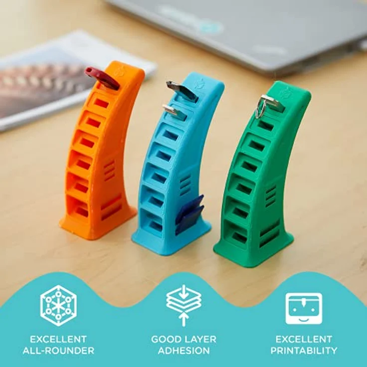 Polymaker PolyLite PETG Teal, 3D-Druckfilament, 1,75mm, 1kg, ausgezeichnete Qualität und Zuverlässigkeit, transparent – Bild 2