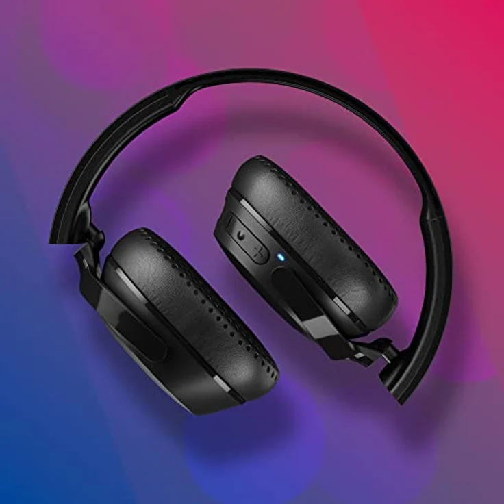 SKULLCANDY Riff 2 Wireless-Kopfhörer mit Tile-Finding-Technologie, 34 Std. Akkulaufzeit, für iPhone/Android, mit Mikrofon, ideal für Musik/Reisen/Gaming, Bluetooth-Kopfhörer - Schwarz – Bild 2