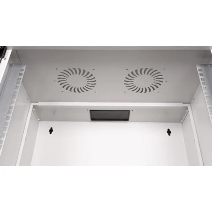 Equip Wandgehäuse 19" 09U 540x400mm grau - Netzwerkschrank mit gehärteter Glasfronttür – Bild 5