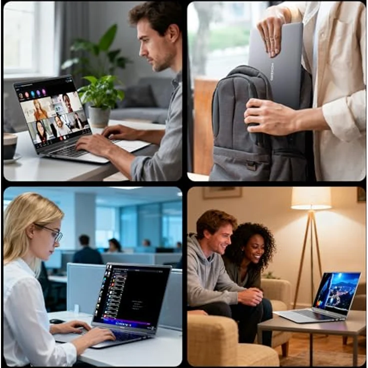 GEEKOM GeekBook X16 Pro, 16" 2.5K Business-Laptop, Intel Core Ultra 9, 32GB RAM, 2TB SSD, Metallgehäuse, bis zu 17h Akku, Windows 11 Pro – Bild 9