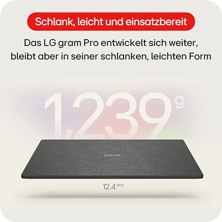 LG gram 16Z90TS-G.AU89G, 16 Zoll Notebook mit Intel 7, 16GB DDR4, 1TB Dual SSD, 2560 x 1600 IPS-Display, Dolby Atmos, 24 Monate Garantie – Bild 3