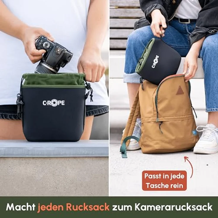 C-Rope Kamerabeutel XS, Neopren mit Fleece-Fütterung, wasserabweisend, optimaler Schutz für Kamera und Zubehör – Bild 2
