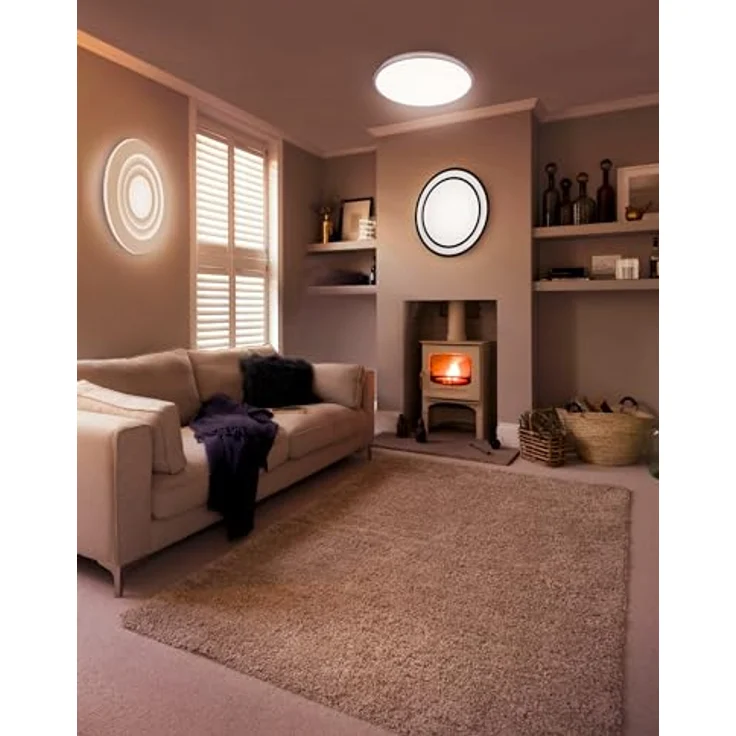 Ledvance ORBIS DUBLIN LED-Deckenleuchte 490mm, silber, 36W, 4150lm, warmweiße Lichtfarbe, homogene Lichtverteilung, lange Lebensdauer, rund, IP20, 3000K – Bild 3