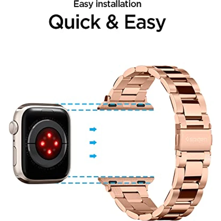 Spigen Modern Fit Entwickelt für Apple Watch Armband für 40mm - 38mm Serie 5 - Serie 4 - Serie 3-2-1 - Roségold – Bild 8