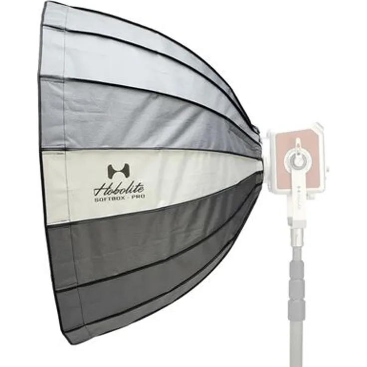 Hobolite Pro Softbox, 90cm mit Bowens S-Type Anschluss und abnehmbarem Frontdiffusor mit Gitteraufsatz