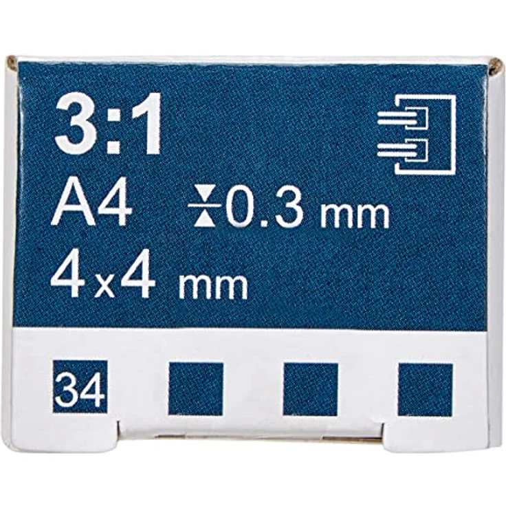 Renz Abheftstreifen in 3:1 Teilung Drahtkammbindung für DIN A4, 4 x 4 mm, Stärke 0.3 mm, transparent klar – Bild 5