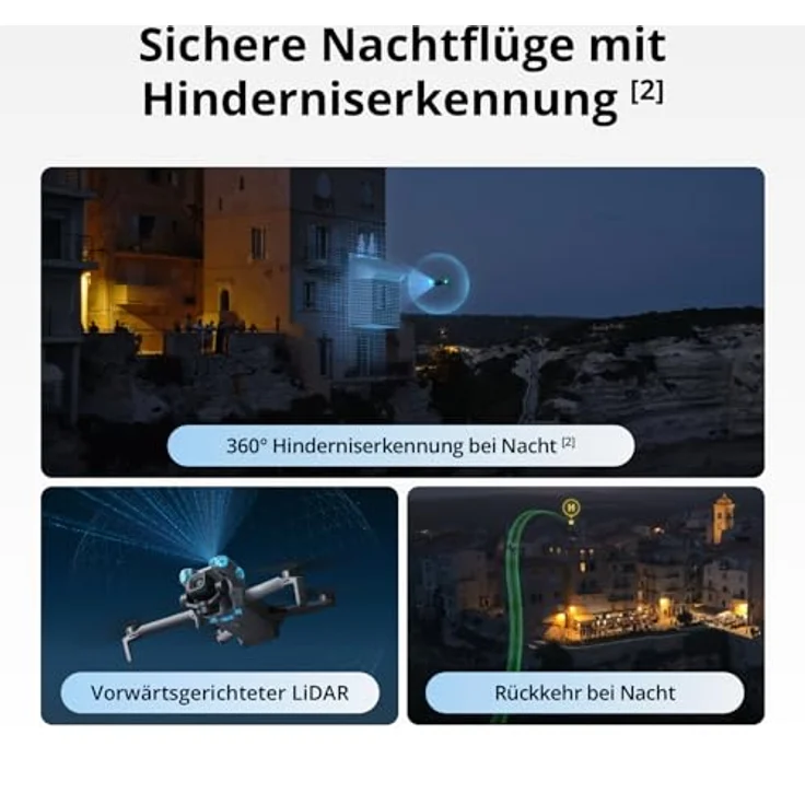 DJI Mini 5 Pro Fly More Combo mit DJI RC-N3, 4K-Kamera, 1-Zoll CMOS, omnidirektionale Hinderniserkennung, 225° Gimbal-Rotation, 3 Akkus, C0-Zertifizierung – Bild 4