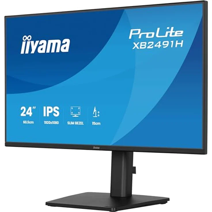 iiyama ProLite XB2491H-B1, 24" Full-HD IPS LED-Monitor mit 120Hz, HDMI, DP, Höhenverstellung, Pivot, Schwarz – Bild 3