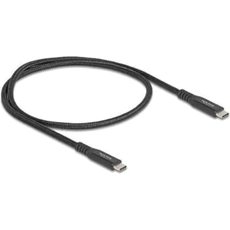 Delock USB4 20 Gbps Kabel, USB Type-C St. zu St., 100 W Power Delivery, schwarz, 0,5 m – Bild 1