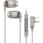 SoundMAGIC E80D Digital USB C Headphones - Type C Wired Earbuds with Microphone HiFi Stereo Earphones Powerful Bass Noise Isolating Compatible with Android Device, Gunmetal