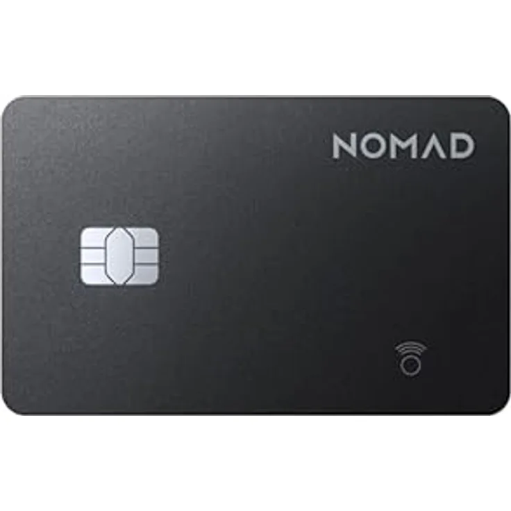 Nomad Tracking Card Pro - Flacher Premium-Schlüsselfinder mit Apple Find My, IPX7-zertifiziert, schwarz