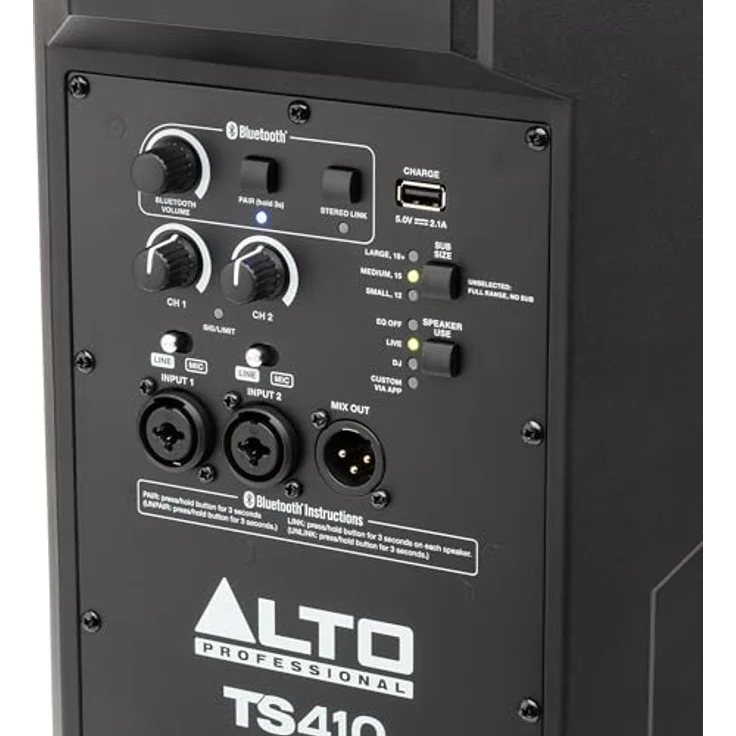 Alto Professional TS410, Aktiver Lautsprecher mit 2000 W, 10 Zoll Treiber, Bluetooth und App-Steuerung – Bild 14