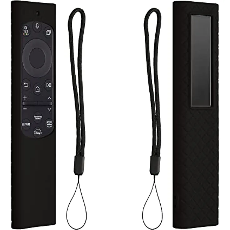 kwmobile Hülle Fernbedienung kompatibel mit Samsung Smart TV TM2280e BN59-01385 / BN59-01386 / BN59-01391A - Schwarzes Silikon Case für TV Zubehör