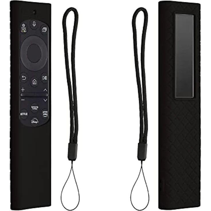 kwmobile Hülle Fernbedienung kompatibel mit Samsung Smart TV TM2280e BN59-01385 / BN59-01386 / BN59-01391A - Schwarzes Silikon Case für TV Zubehör – Bild 1