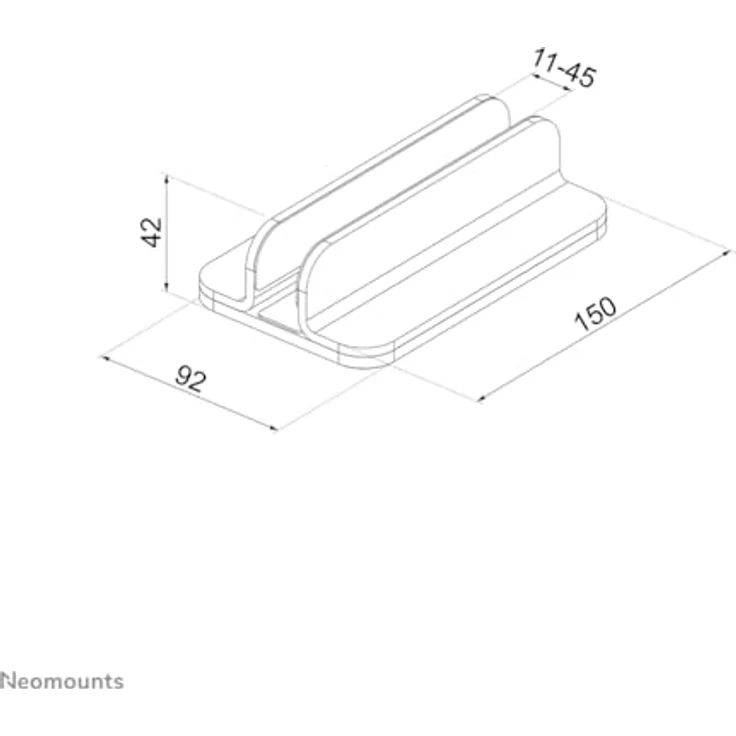 Neomounts Laptop-Ständer Schwarz Aluminium, Höhenverstellbar bis 5 kg – Bild 4