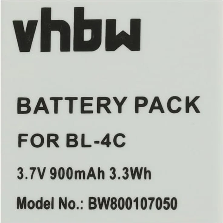 vhbw 2X Ersatzakku für Easyfone Prime A1, Lithium-Ionen, 900 mAh, wiederaufladbar – Bild 5