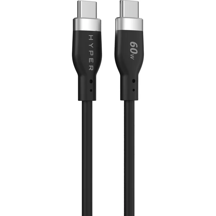 Targus USB-C-Kabel 1.5 m, Silikon-Ladekabel mit 60 W, schwarz, verwicklungssicher, kompatibel mit über 1.000 Geräten