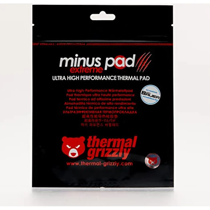 Thermal Grizzly Minus Pad Extreme Thermopad - Selbstklebend, Silicone Thermal Pad - Leitet die Wärme und kühlt Ihrer heiße PC Komponenten oder Ihrer Konsole ab (120 × 20 × 3 mm) – Bild 4