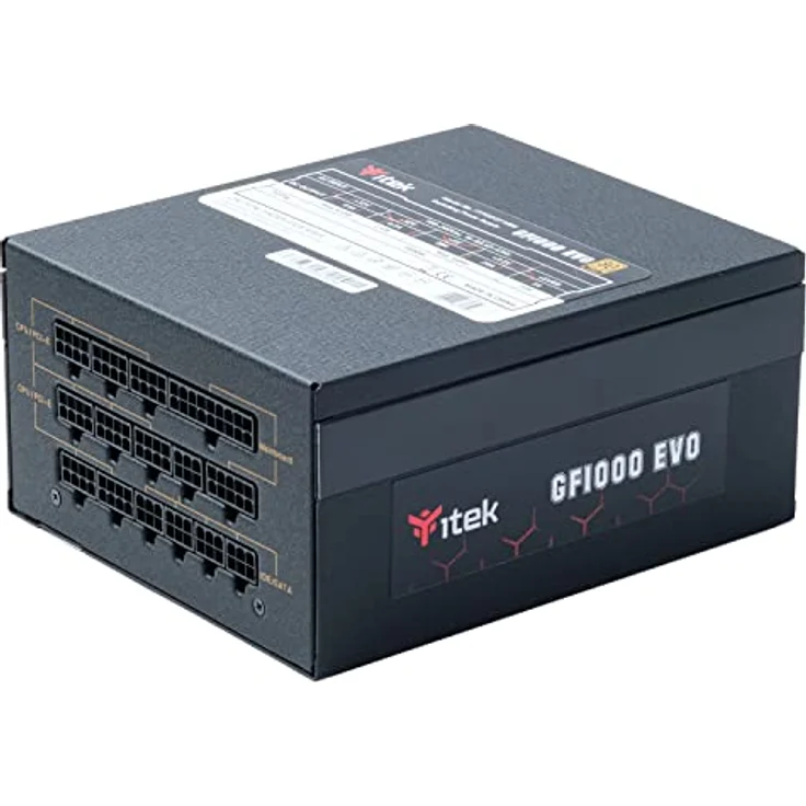 iTek ATX-Netzteil, 1000 W, Stabile, leise und leistungsstarke Stromversorgung, schwarz – Bild 3