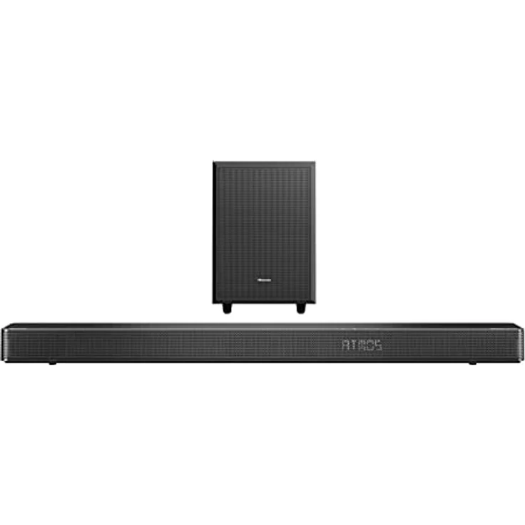 Hisense AX3120G 3.1.2 Soundbar mit kabellosem Subwoofer, 360W, Dolby Digital Plus, Dolby Atmos, Bluetooth, HDMI eARC/Optical/AUX/USB, Schwarz (2024) – Bild 1
