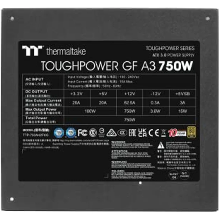 Thermaltake Toughpower GF A3 750W Gold | Voll-modular | ATX 3.0 | PCIe Gen 5 – Bild 3