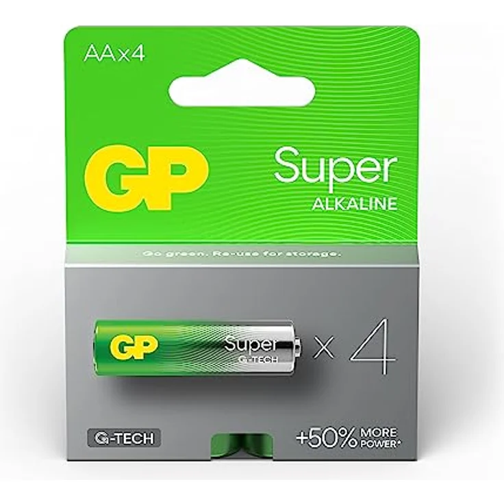 GP Super Alkaline Batterien AA Mignon, LR06, 1,5V, 4 Stück, ideal für die Stromversorgung von Geräten des täglichen Bedarfs - Die Neue G-TECH-Technologie – Bild 5