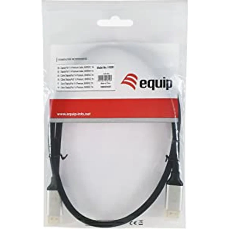 Equip 119265 DisplayPort 1.4 Kabel 5 m Aluminium, Schwarz – Bild 3