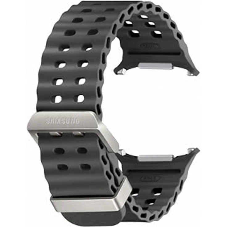 Samsung Marine Armband ET-SNL70 für die Galaxy Watch Ultra | Sport Armband, Original Zubehör, elastisch, langlebig, guter Sitz, wasserbeständig, Dark Gray – Bild 3