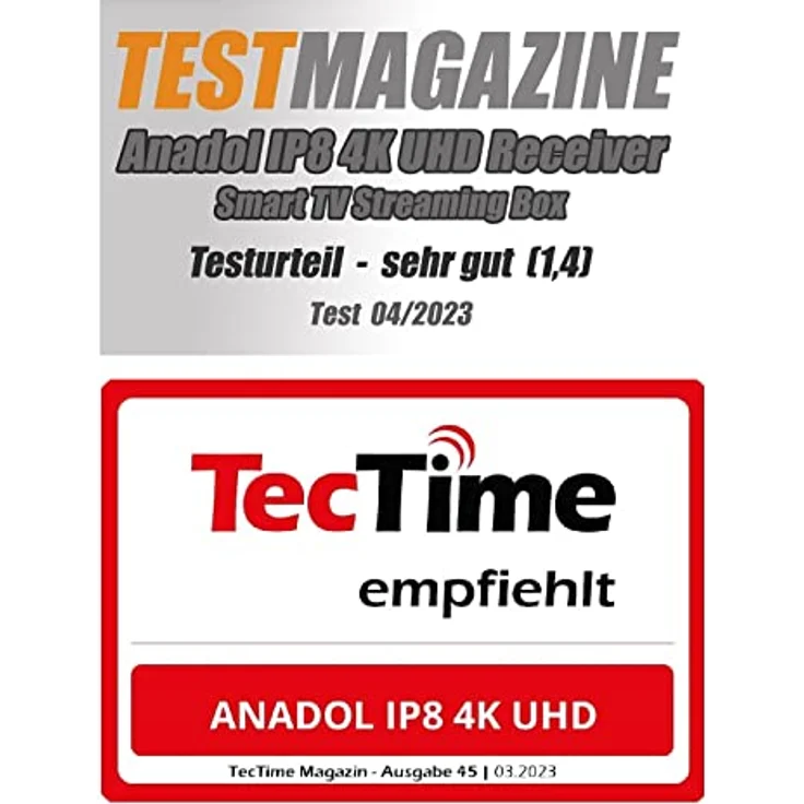 Anadol IP8 4K Smart TV Box mit Define OS & E2 Linux - Sat to IP Receiver, Mediathek, YouTube, Internet Radio, HD, HDMI + 300Mbit WiFi Stick, Schwarz – Bild 2