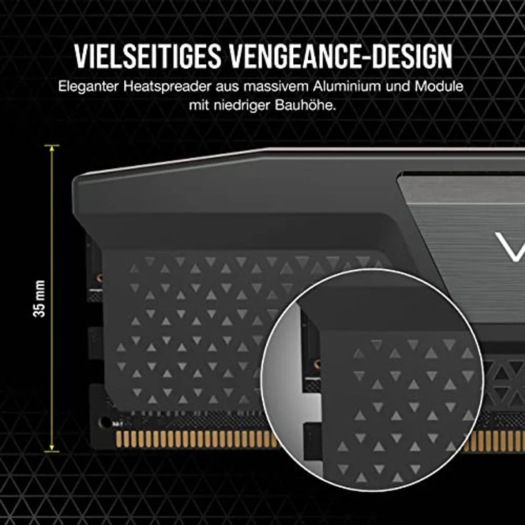 CORSAIR Vengeance DDR5 RAM 64GB (2x32GB) 6000MHz CL30 Intel XMP iCUE Kompatibel Computer Speicher - Schwarz (CMK64GX5M2B6000C30) – Bild 5