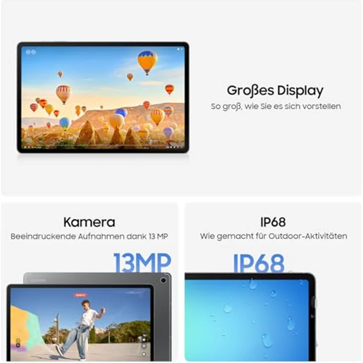 SAMSUNG Galaxy Tab S10 FE 5G Enterprise Edition EE, 10,9" TFT-Display, Exynos 1580, 8 GB RAM, 128 GB Speicher, grau, IP68, mit S Pen – Bild 4