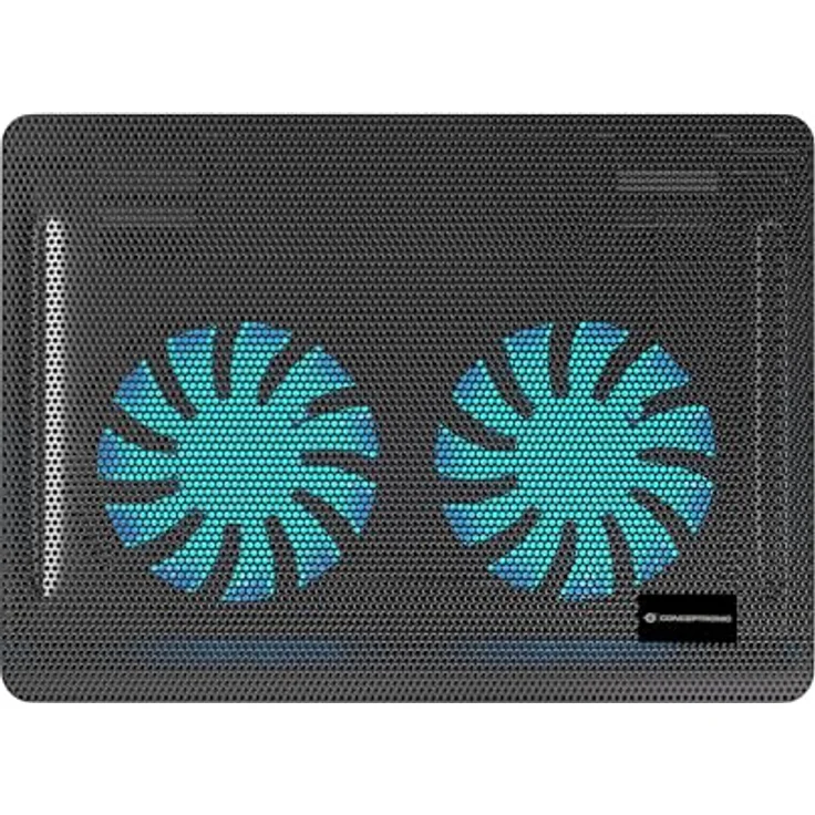 Conceptronic CNBCOOLPAD2F, Kühlsystem für Notebooks bis 15,6 Zoll, 2 ultraleise Lüfter, 2-stufige Höhenverstellung, schwarz – Bild 2