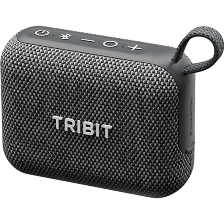 Tribit PocketGo, Bluetooth Lautsprecher, 20 Std. Akkulaufzeit, IP68 wasserdicht, Bluetooth 6.0, kraftvoller Klang, TWS-Kopplung, schwimmfähig, Mini Lautsprecher, schwarz