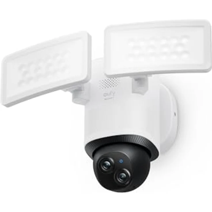 eufy Security Floodlight Camera E340, 360° Schwenk- & Neigefunkt., 24/7 Aufnahme, Dual-Band Wi-Fi, 2.000 Lumen, Bewegungsaktiviert, Dual-Kamera, HomeBase 3-kompatibel, Lokaler Speicher, Keine Gebühren – Bild 1