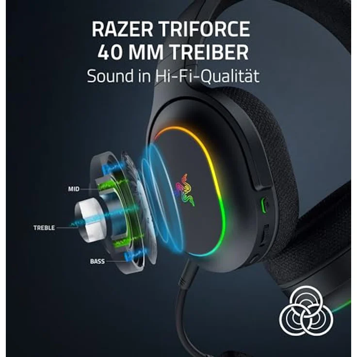 Razer Barracuda X Chroma - kabelloses Multiplattform-Gaming-Headset, 6 Zonen Chroma RGB, SmartSwitch Hyperspeed & Bluetooth, 40mm Treiber, abnehmbares HyperClear Cardioid-Mikrofon, Schwarz – Bild 5
