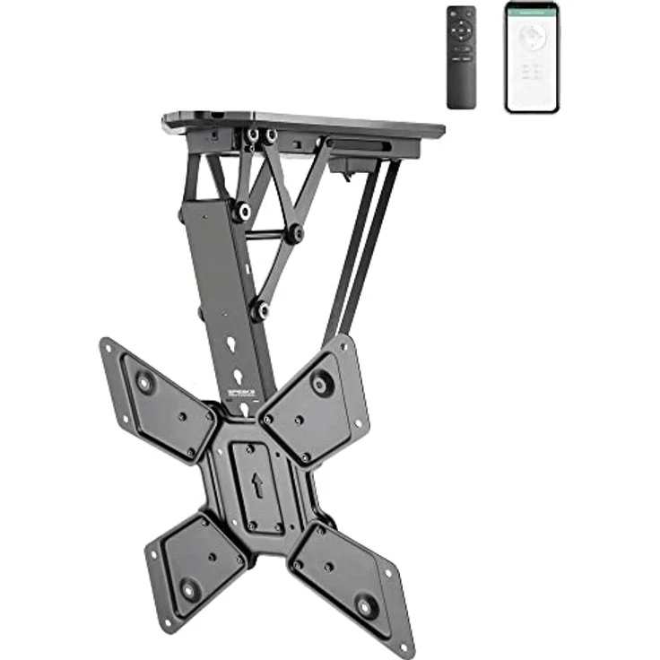SpeaKa Professional TV-Deckenhalterung elektrisch motorisiert, Neigbar, App-Steuerung 58,4 cm (23) - 139,7 cm (55) SP-T – Bild 2