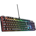 Trust Gaming GXT 871 Zora Mechanische Gaming Tastatur mit RGB Beleuchtung, Lineare Huano Switches, N-Key Rollover Anti-Ghosting, USB Programmierbar, Deutsch QWERTZ Layout