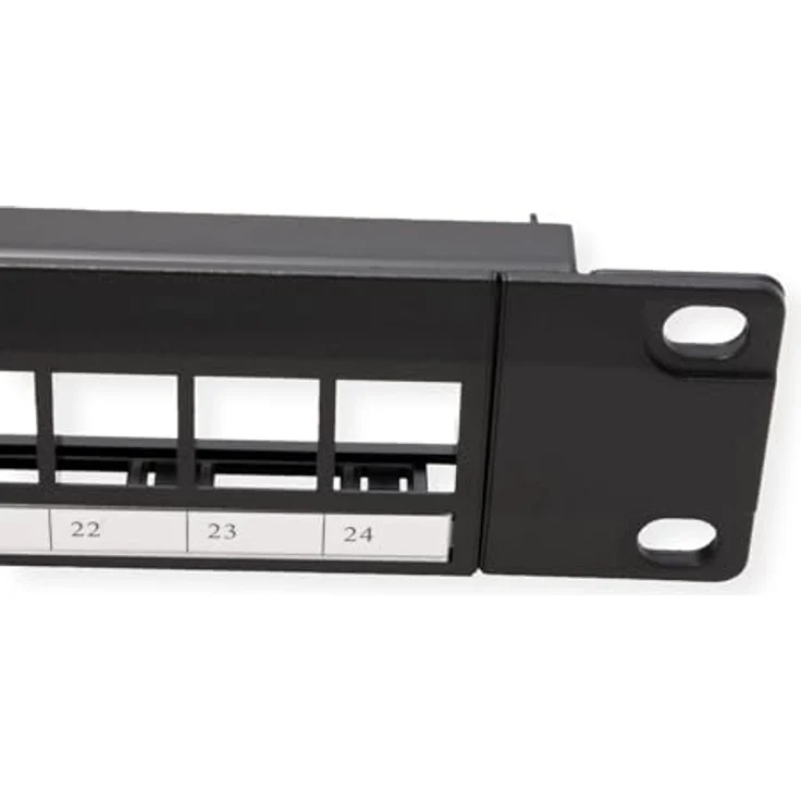 VALUE 19"-Keystone-Modulträger, 24 Ports, ungeschirmt, 1HE, dreiteilig, schwarz – Bild 4