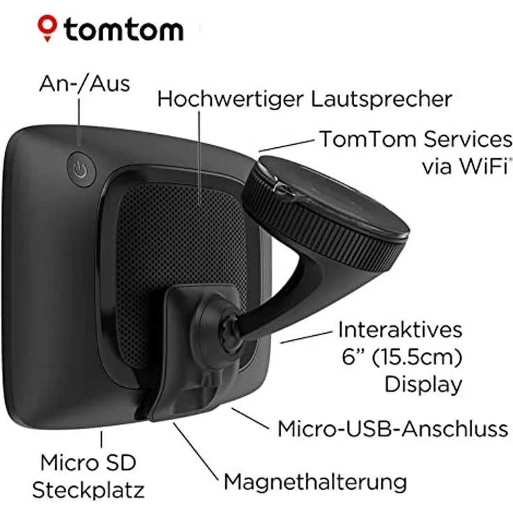 TomTom Go 620 Professional, LKW-Navigationsgerät mit 15,2 cm (6 Zoll) Touchscreen, lebenslangen Karten-Updates und Wi-Fi, schwarz – Bild 9