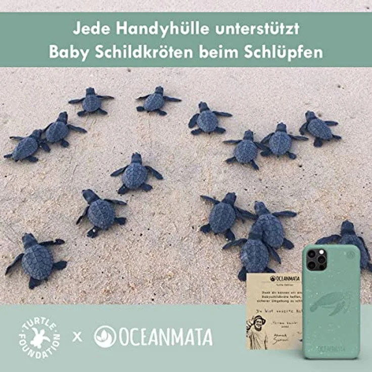 Oceanmata - iPhone 13 Mini Hülle Grün - iPhone 13 Mini Cover - Handyhülle iPhone 13 Mini -Biologische Apple iPhone Hülle Ozean Plastik Nachhaltig – Bild 4
