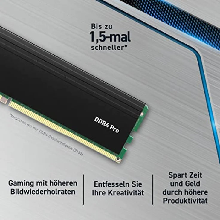 Crucial Pro RAM 32GB (2x16GB) DDR4 3200MT/s (3000MT/s oder 2666MT/s) Desktop Arbeitsspeicher Kit CP2K16G4DFRA32A – Bild 2