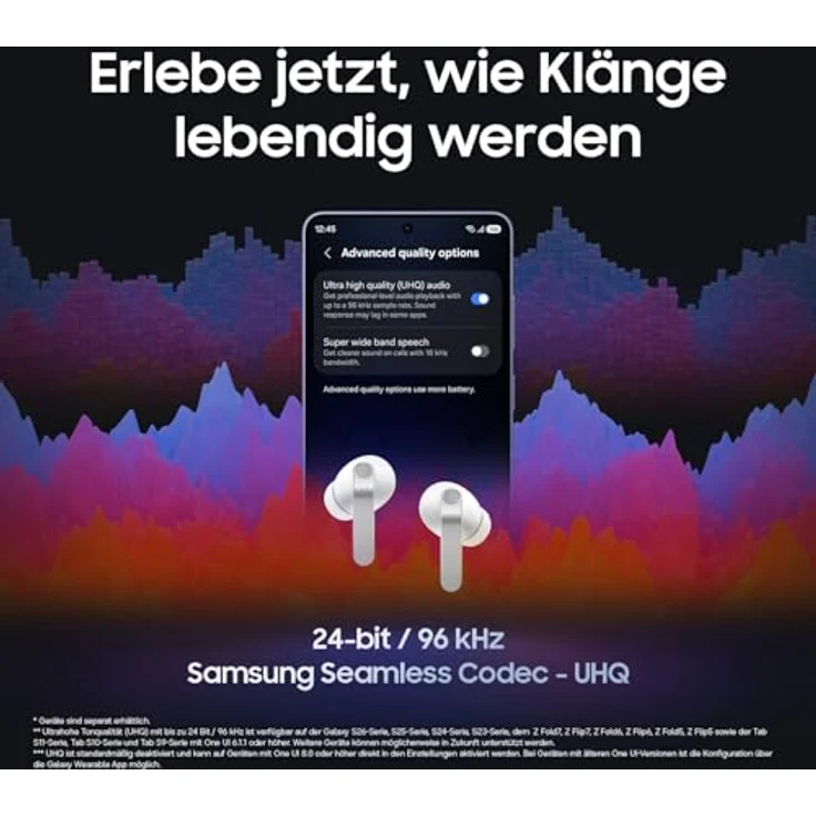 Samsung Galaxy Buds 4 Pro, Kabellose Hi-Fi Bluetooth-Kopfhörer mit 2-Wege-Lautsprechern, Adaptive Noise Cancelling, 360 Audio, AI Sprachsteuerung, Schwarz – Bild 4