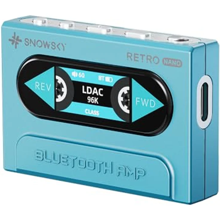 FiiO Snowsky Retro Nano, Kompakter Kopfhörerverstärker mit 32-Bit/384 kHz Unterstützung, Blau – Bild 1