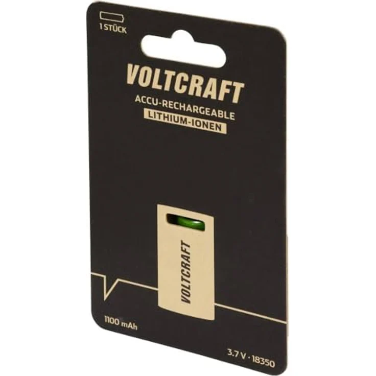 VOLTCRAFT VC-18350 Spezial-Akku 18350 Flat-Top, Lithium 3.7 V, 1100 mAh – Bild 2