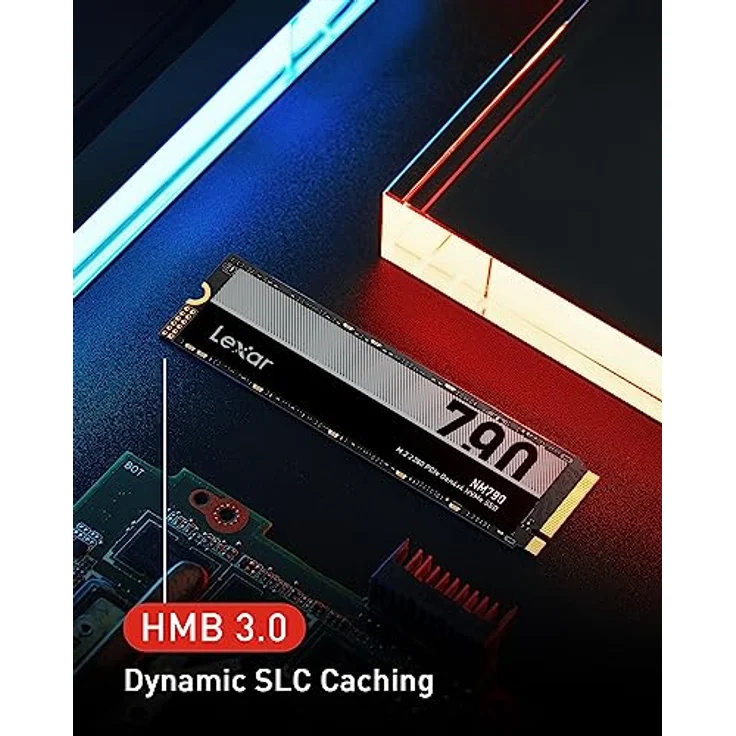 Lexar NM790 2TB Interne SSD, M.2 2280 PCIe Gen4x4 NVMe 1.4 SSD, Bis zu 7400MB/s Lesen, 6500MB/s Schreiben, Interne Solid-State-Laufwerk für PS5, PC, Laptop und Gamer (LNM790X002T-RNNNG) – Bild 4