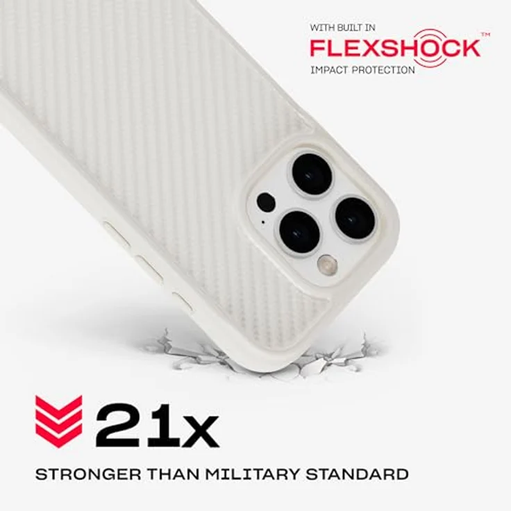 tech21 EvoArmor für iPhone 16 Pro - Aufprallschutz Hülle 21x Militärstandard getestet, Creme – Bild 3