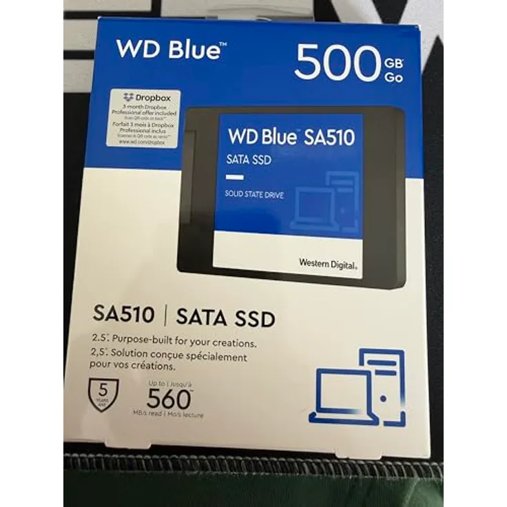 WD Blue SA510 (500 GB, 2.5"), SSD - Leistungsoptimierte SATA SSD für professionelle PC-Nutzer
