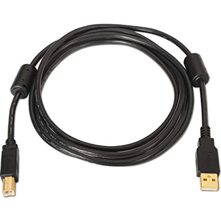 AISENS A101  0009  USB 2.0 Drucker Kabel mit Ferrit 2 m, schwarz - Preisvergleich – Bild 2