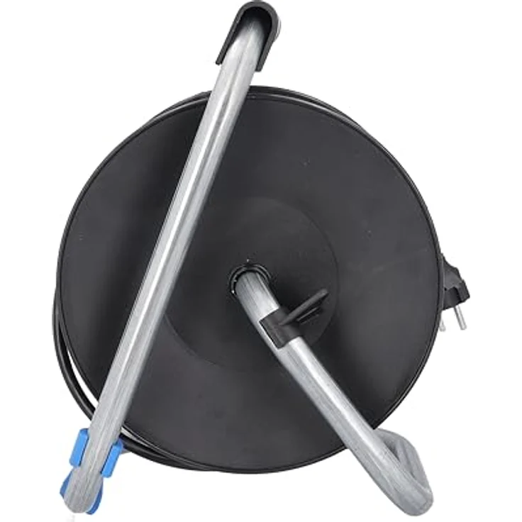 as - Schwabe Innenbereich-Kabeltrommel – 25 m Kabel-Leitung 230 V - 16 A –Trommel mit 4 Schutzkontakt-Steckdosen inkl. Schutzklappe – IP20 – Made in Germany – Schwarz I 10118 – Bild 4